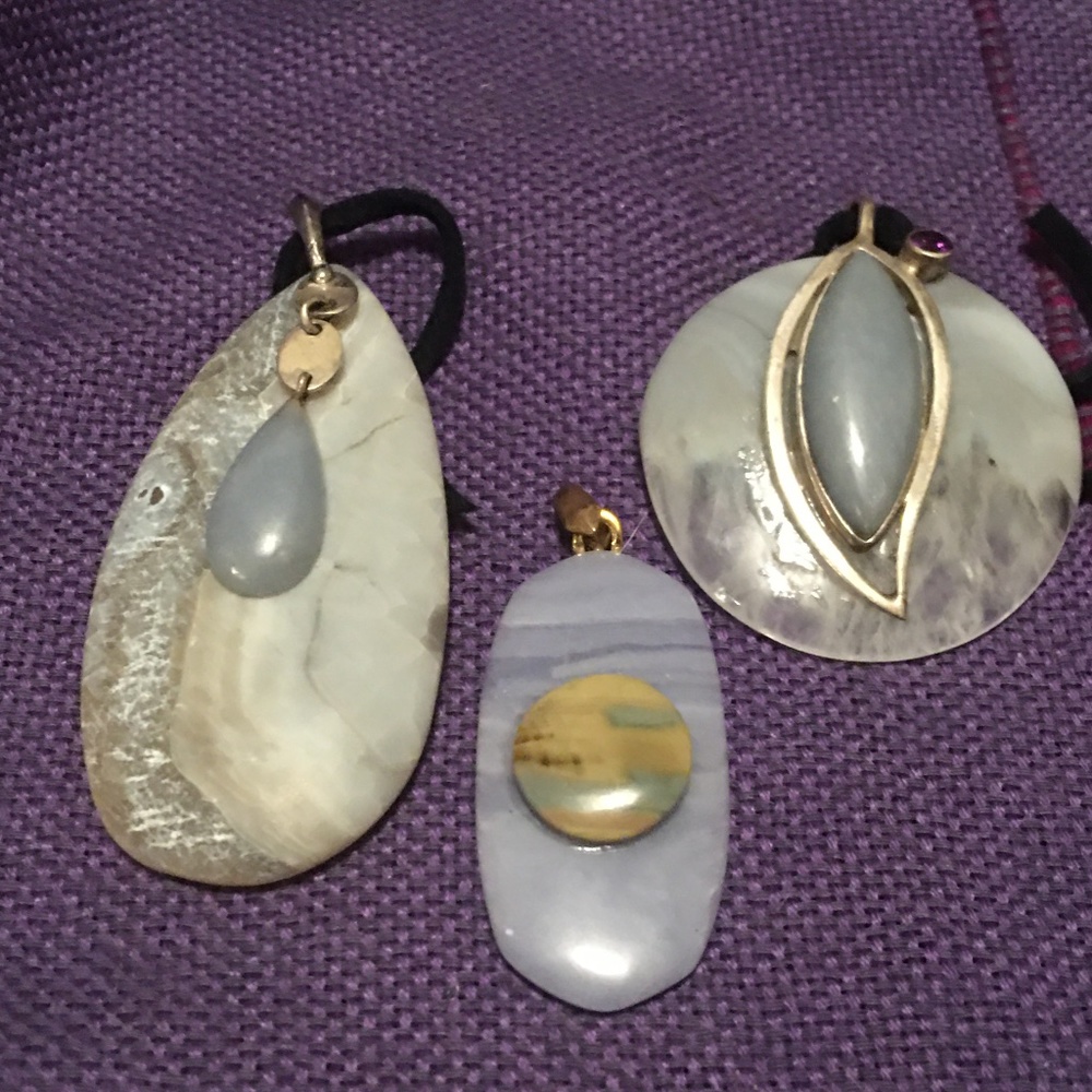 Naturally Occurring - Mostly Periwinkle Opal Pendants 1/18 or 3/36